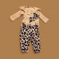 Cheetah print pant set with bow