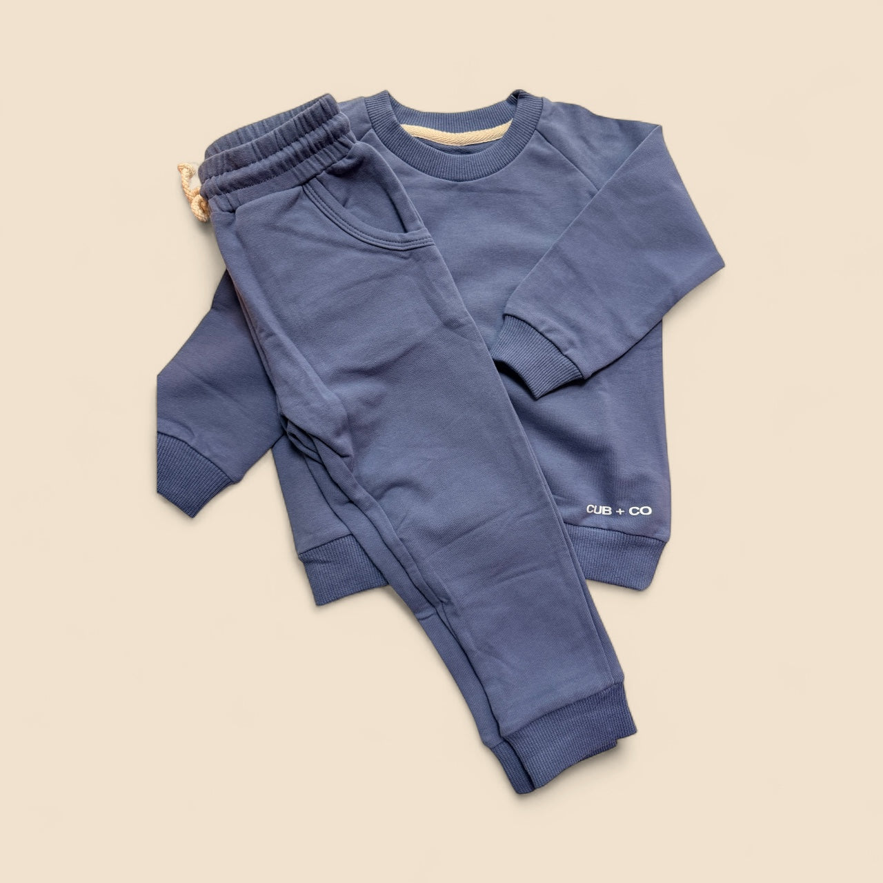 Blue crewneck sweatsuit