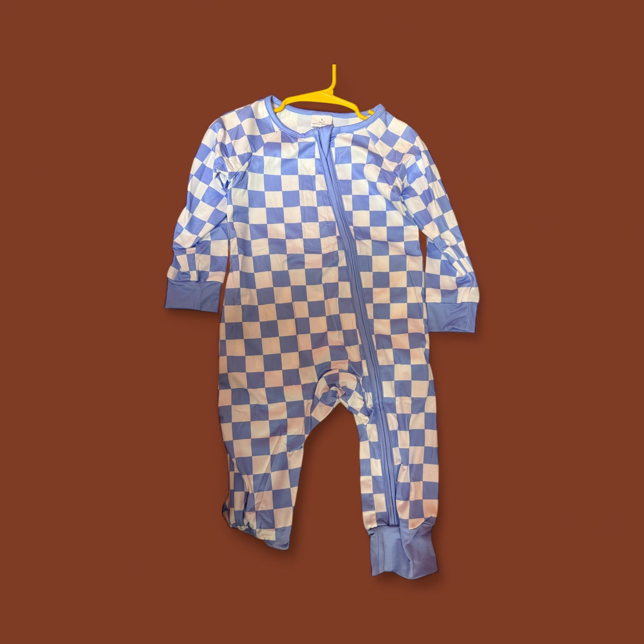 Blue checkered one piece