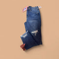 Medium wash ripped jeans