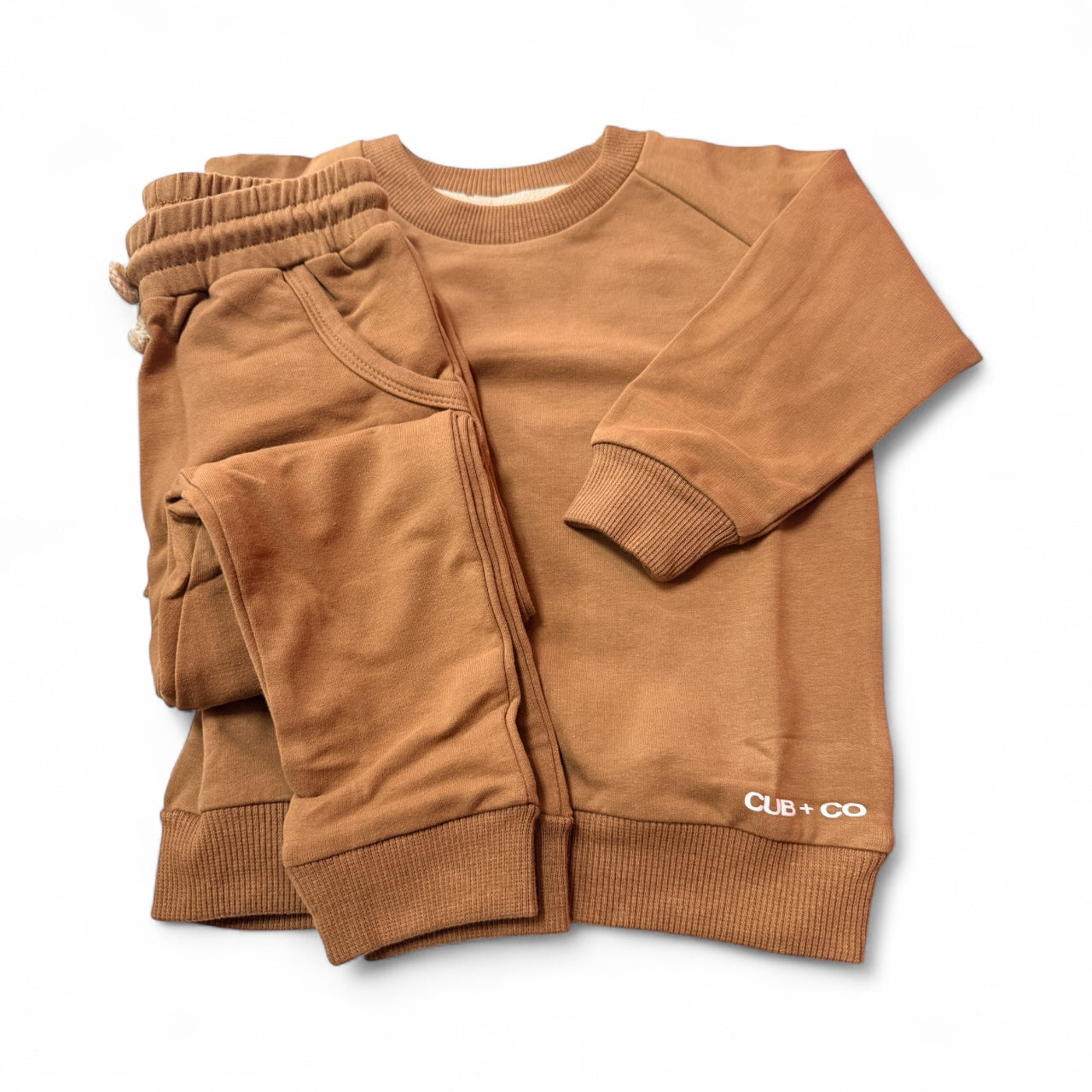 Tab crew neck sweatsuit