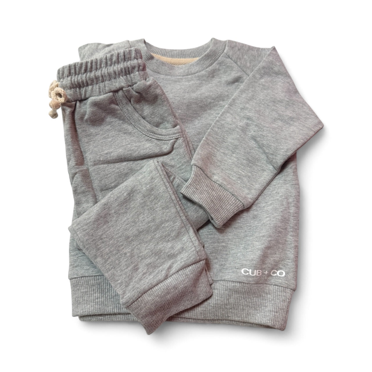 Grey crew neck sweatsuit